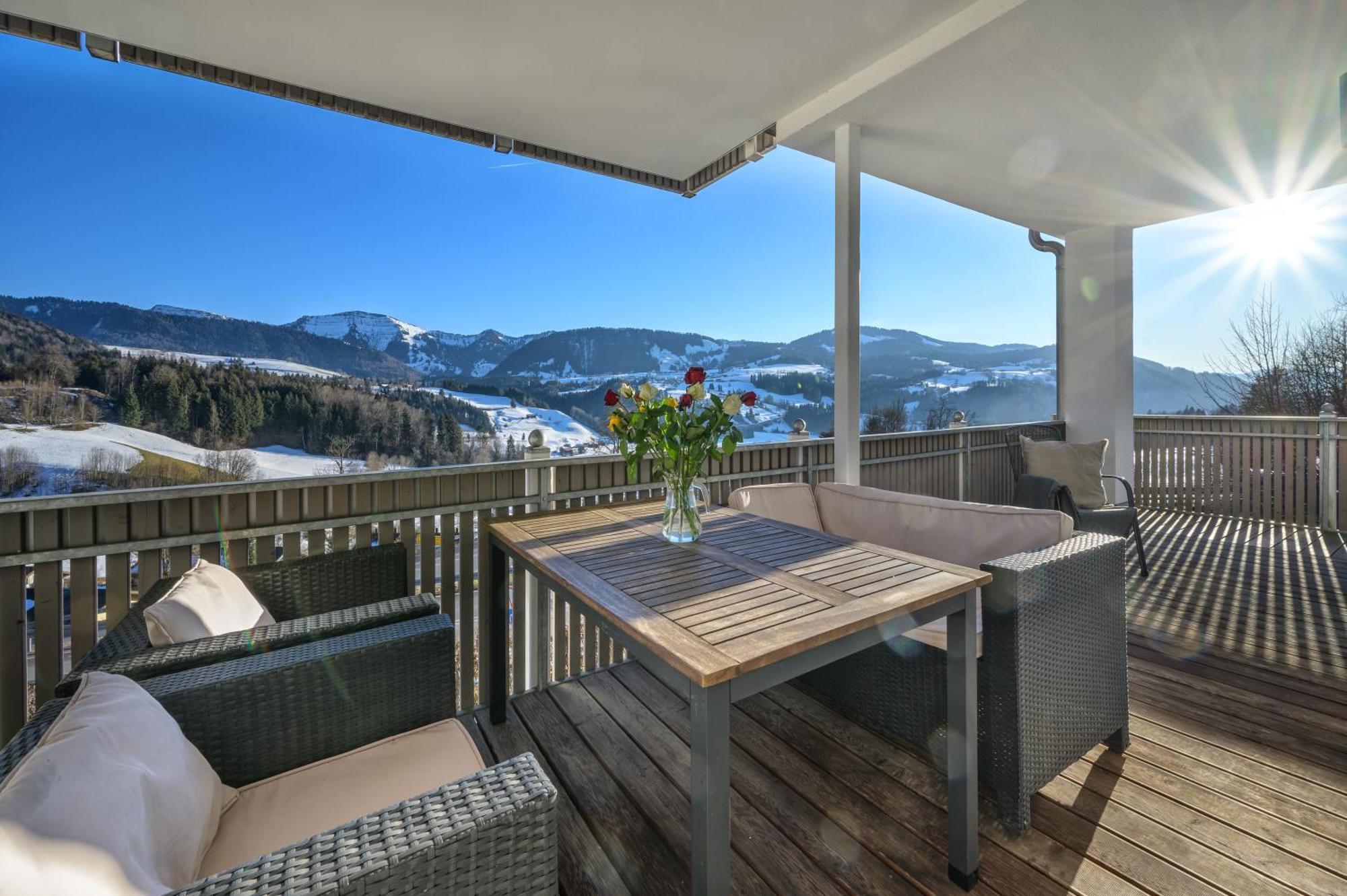 Haus "Bergblick" Ferienwohnung Hochgrat Oberstaufen Mit 2 Schlafzimmer Esterno foto
