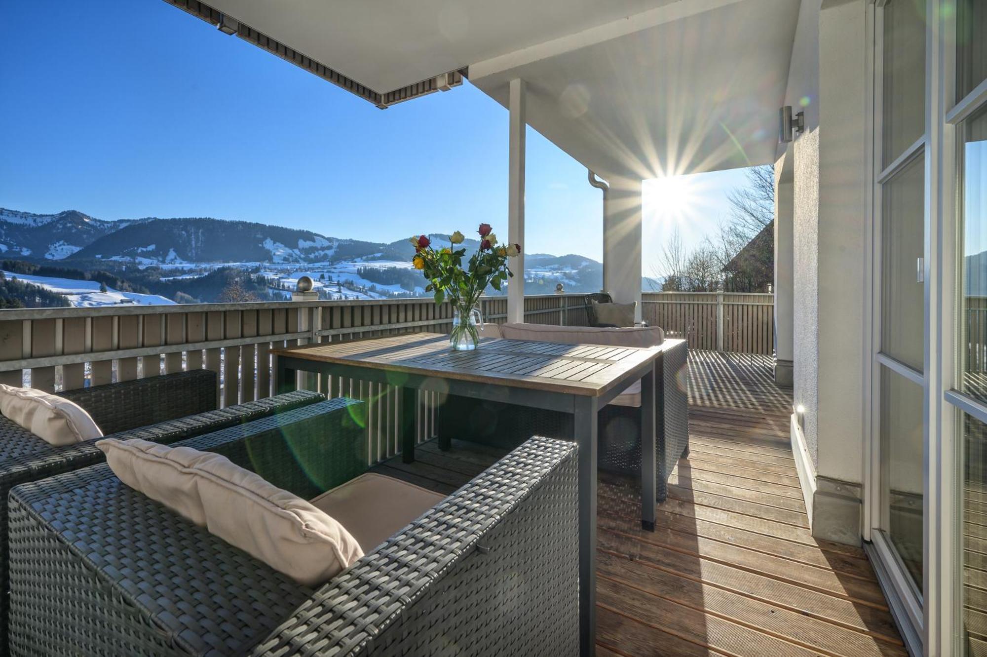 Haus "Bergblick" Ferienwohnung Hochgrat Oberstaufen Mit 2 Schlafzimmer Esterno foto
